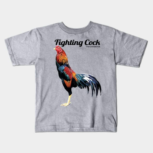 Fighting Rooster Kids T-Shirt by KewaleeTee